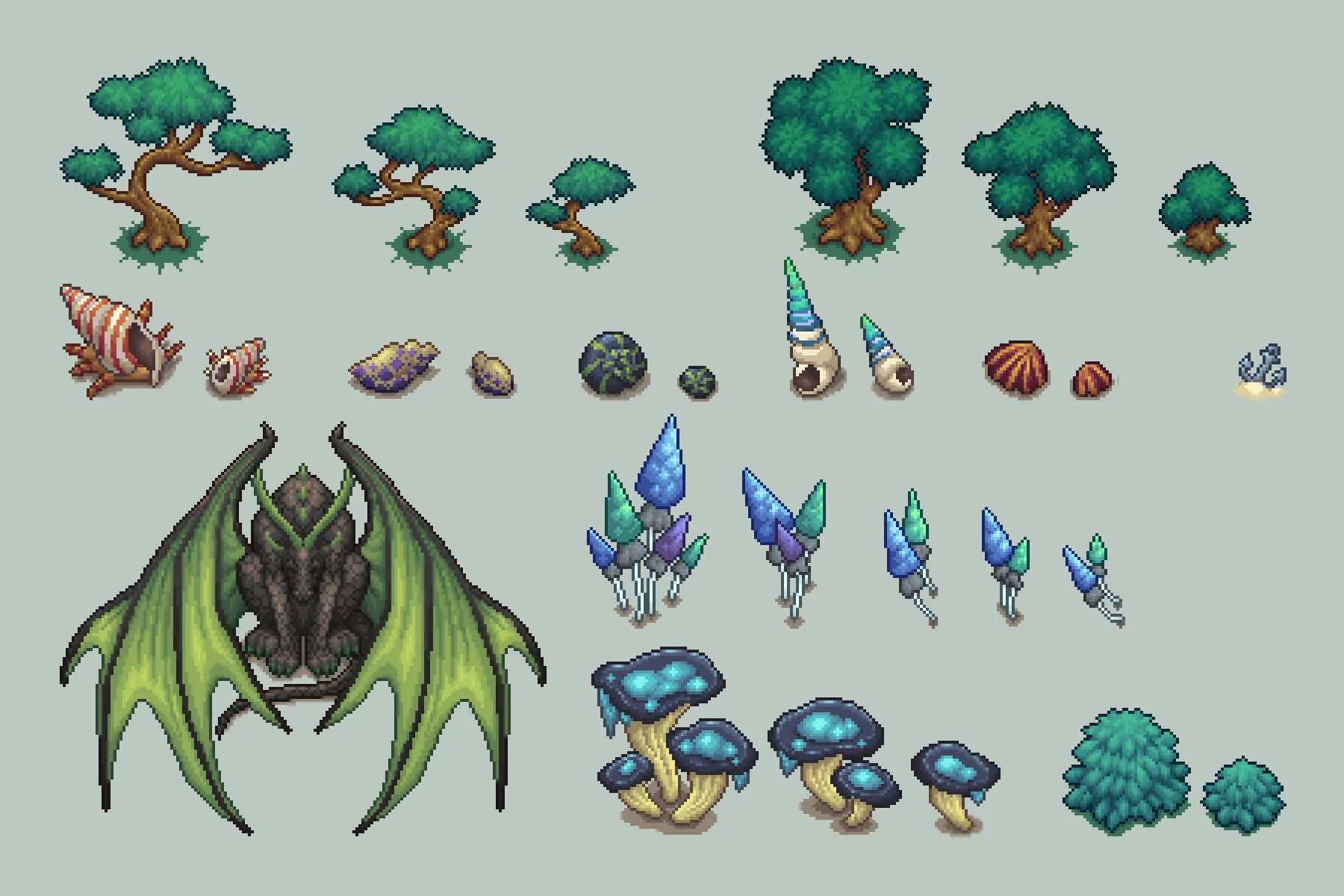Rocky Top-Down Tileset Pixel Art for RPG