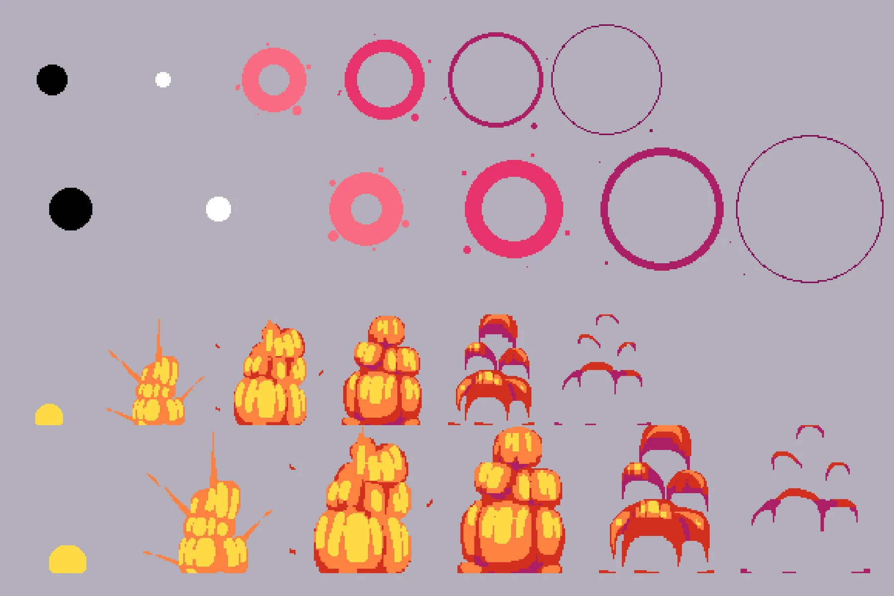 Fire Pixel Art Animation Sprites