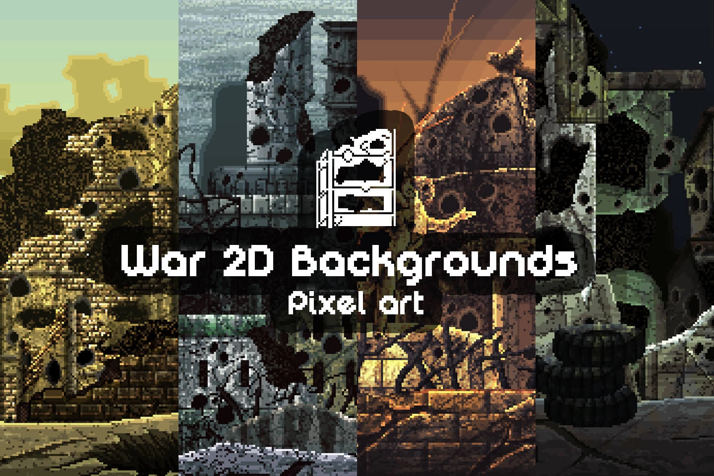 War Pixel Art 2D Backgrounds