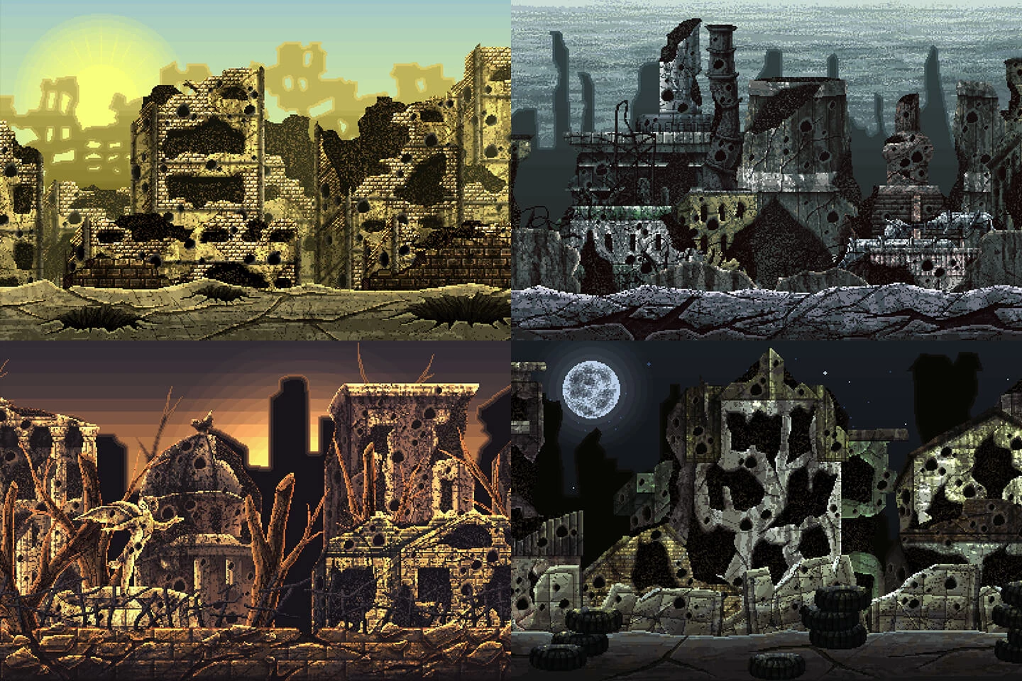 War Pixel Art 2D Backgrounds
