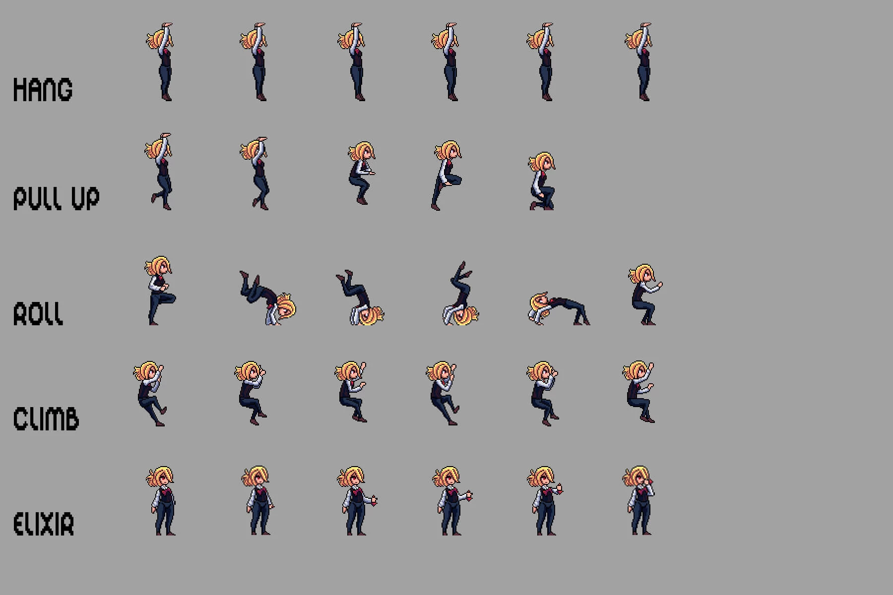 Vampire Pixel Art Character Sprites