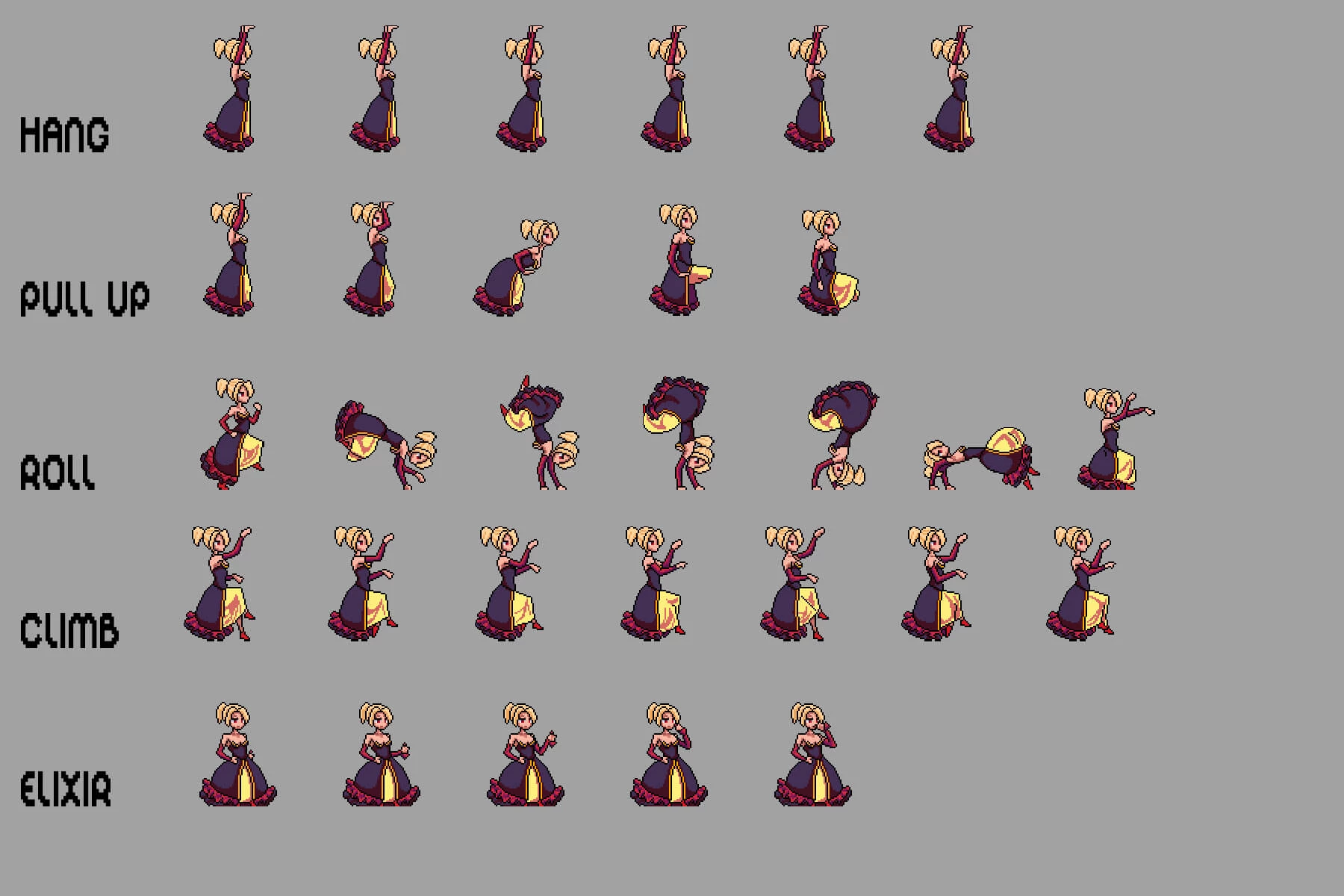 Vampire Pixel Art Character Sprites