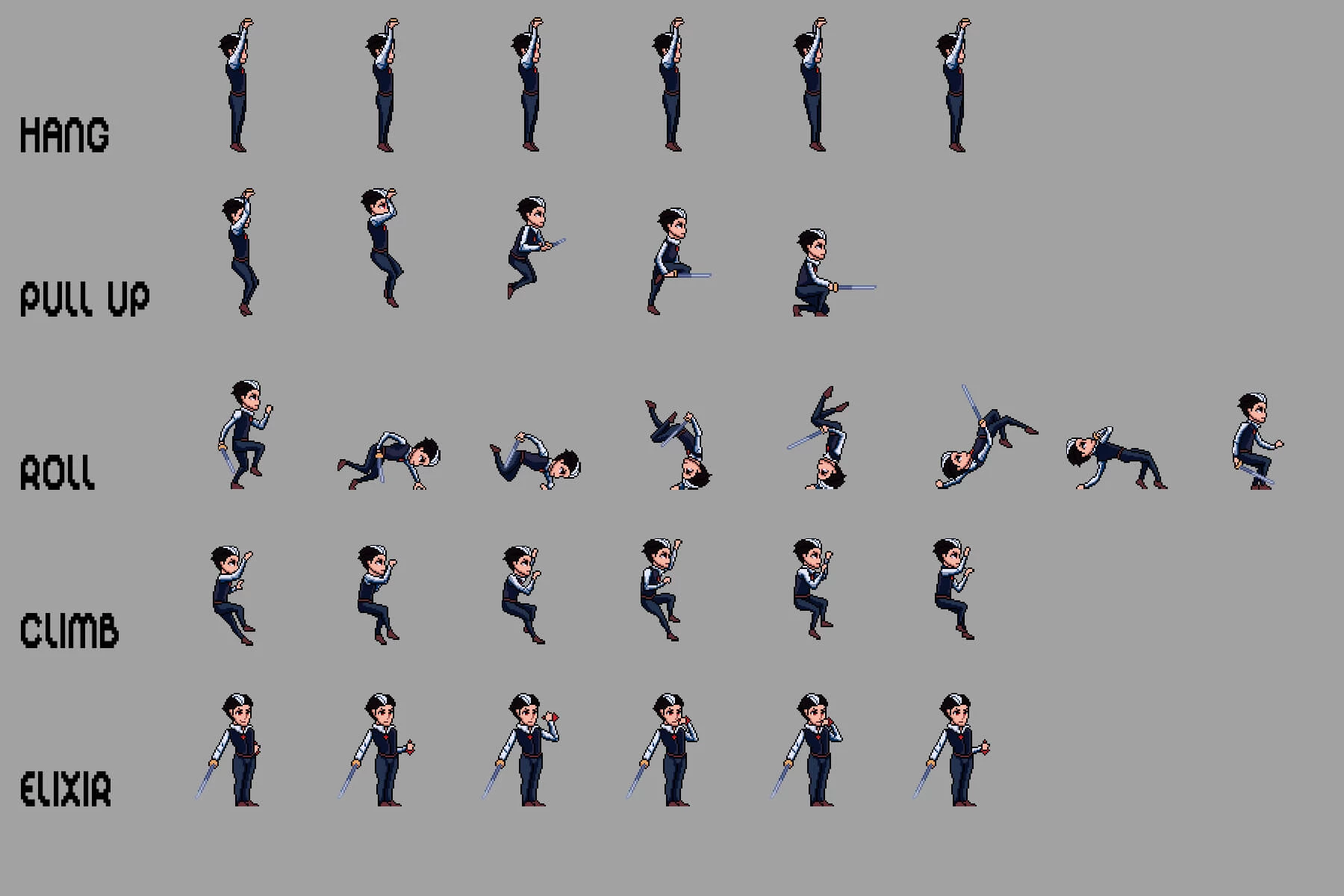 Vampire Pixel Art Character Sprites