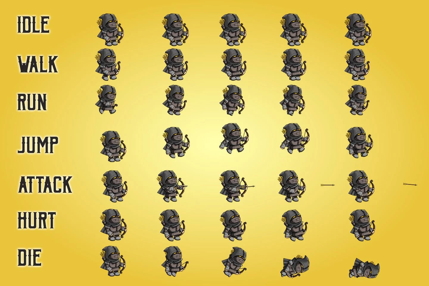2D Fantasy Archer Character Sprite