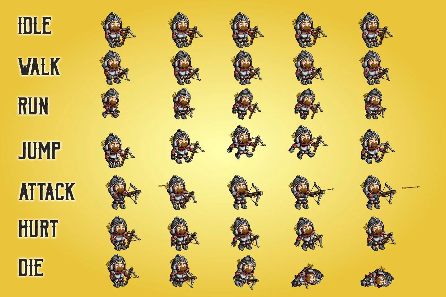 2D Fantasy Archer Character Sprite