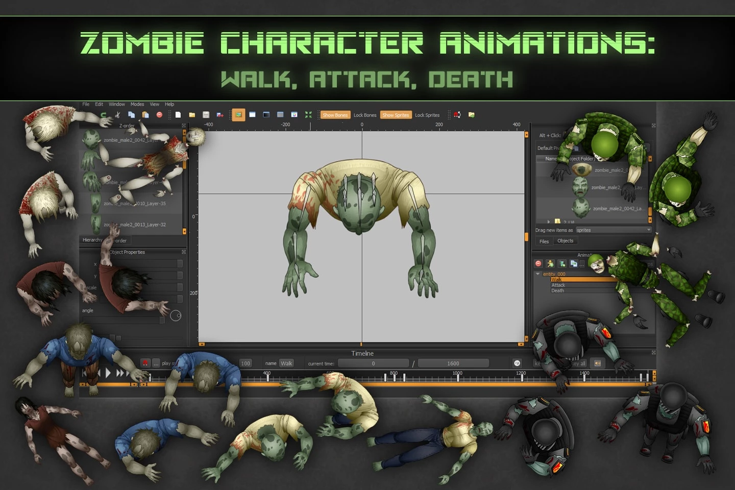 Zombie TDS 2D Game Kit