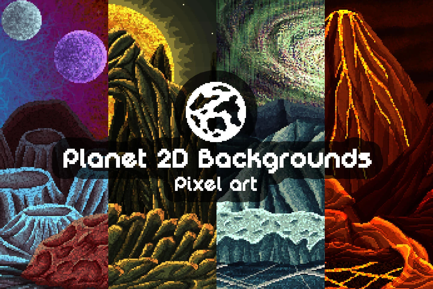 Planet Pixel Art 2D Game Backgrounds