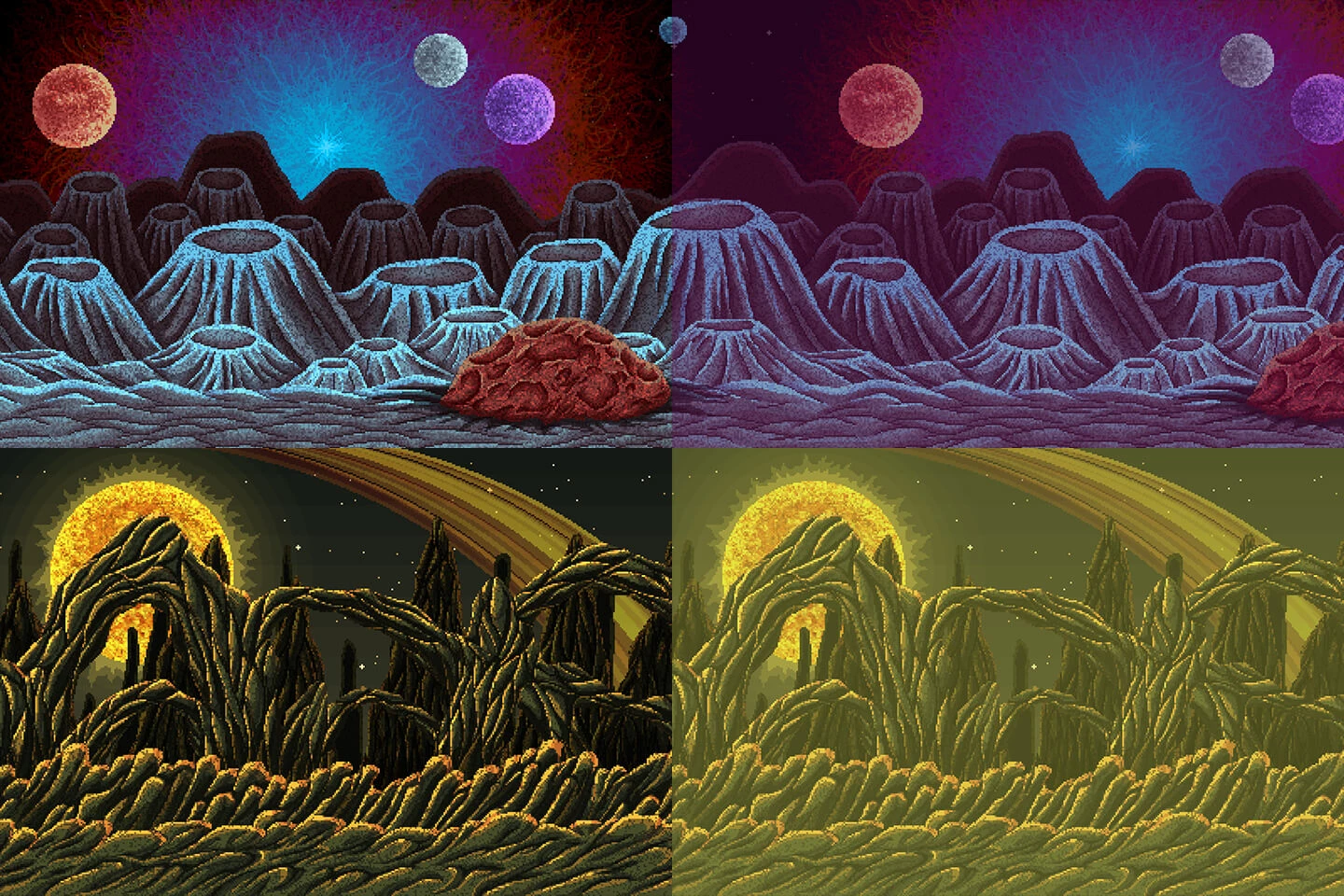 Planet Pixel Art 2D Game Backgrounds