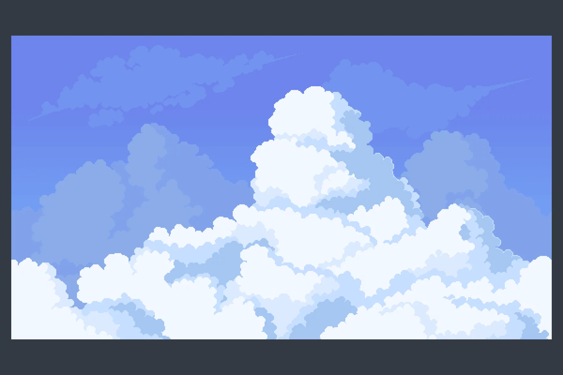 Pixel Sky with Parallax Clouds for 2D Games