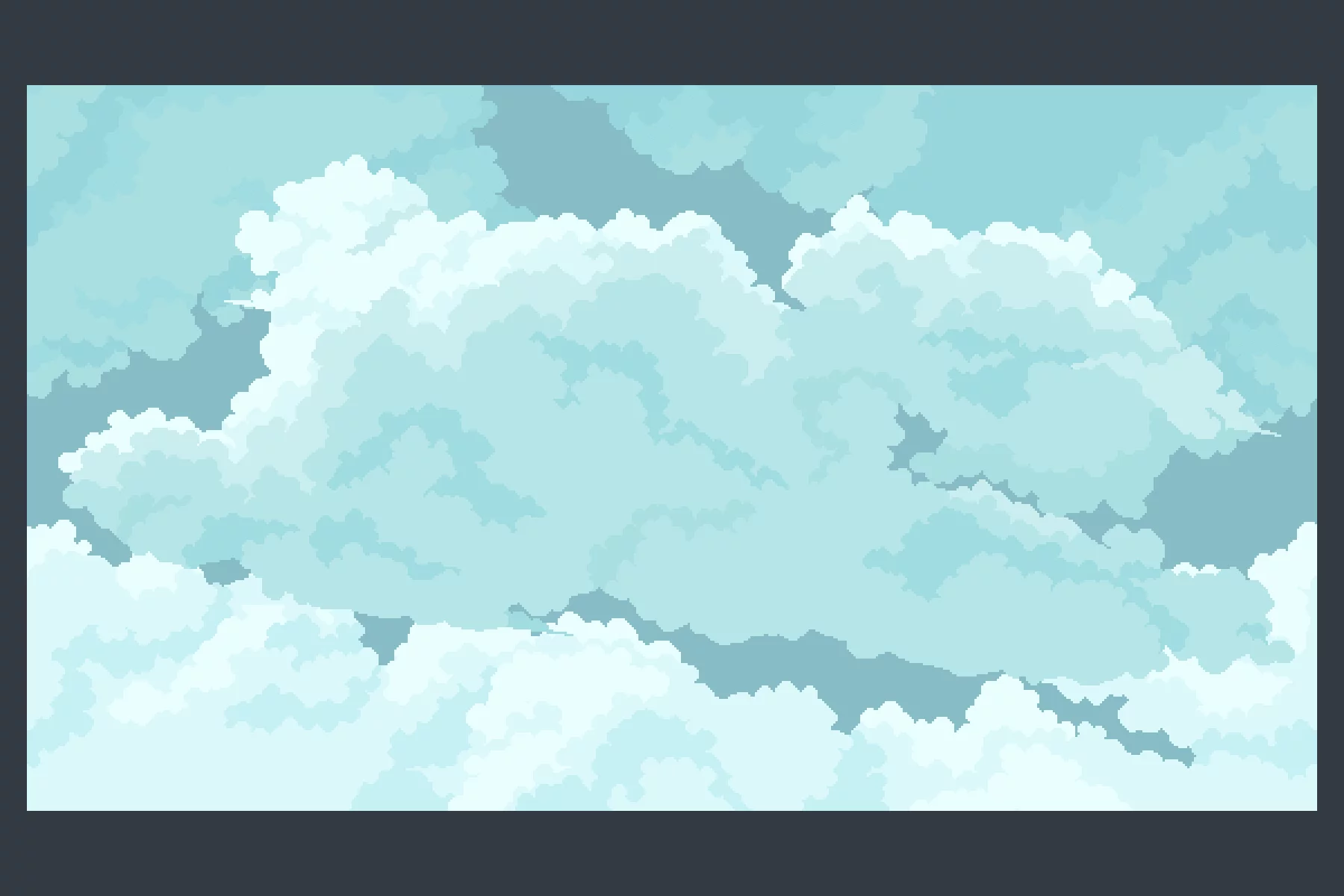 Pixel Sky with Parallax Clouds for 2D Games