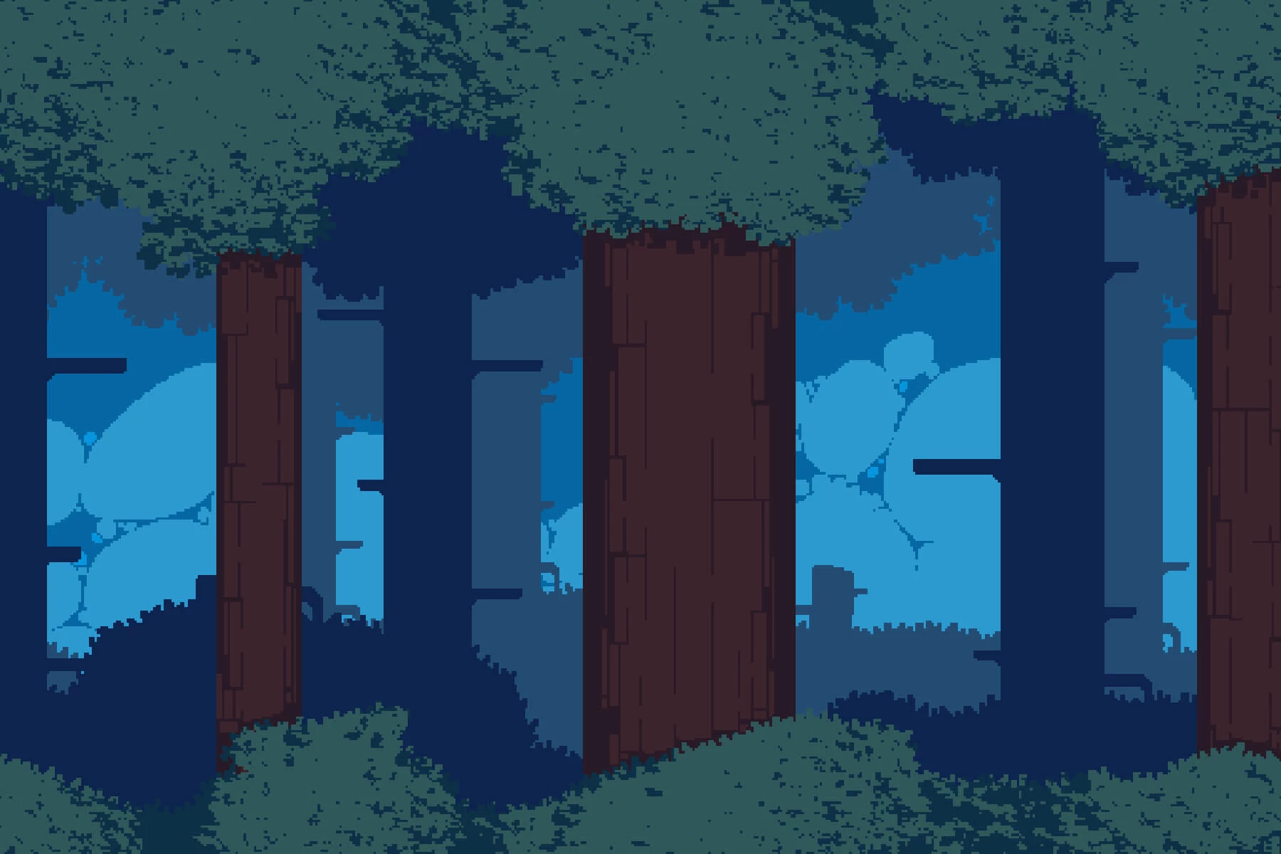 Tiny Forest Tileset Platformer Pixel Art