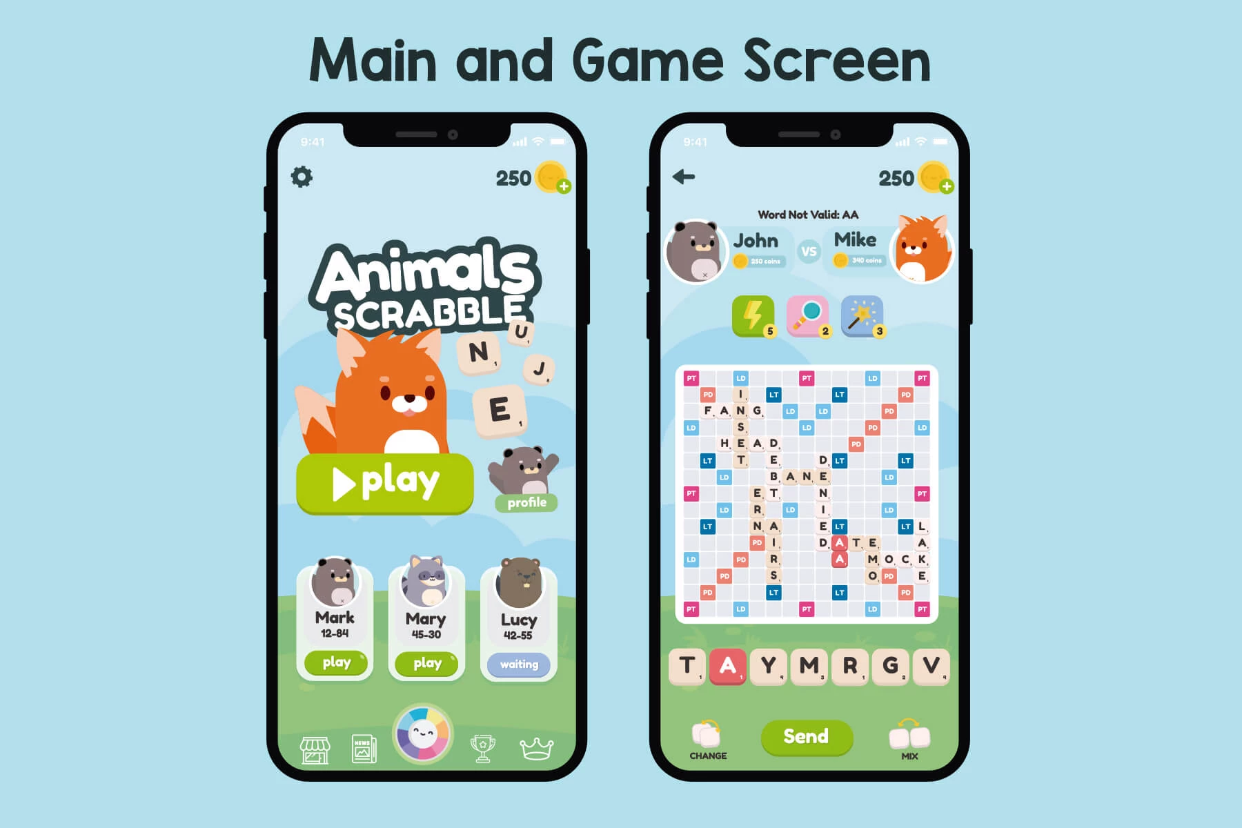 Scrabble Animals Game Asset Pack