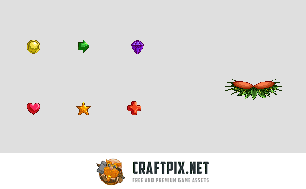 Pixel Art Forest Platformer Tileset