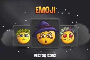 Emoji矢量游戏图标集：48个256×256表情角色