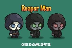死神小恶魔2D游戏精灵合集：3种敌人角色