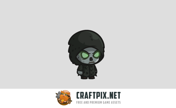 Reaper Man Chibi 2D Game Sprites