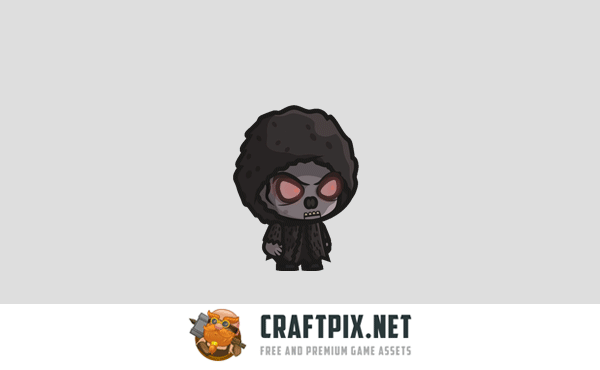 Reaper Man Chibi 2D Game Sprites