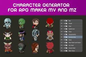 RPG角色精灵表生成器：四方向角色创作模板