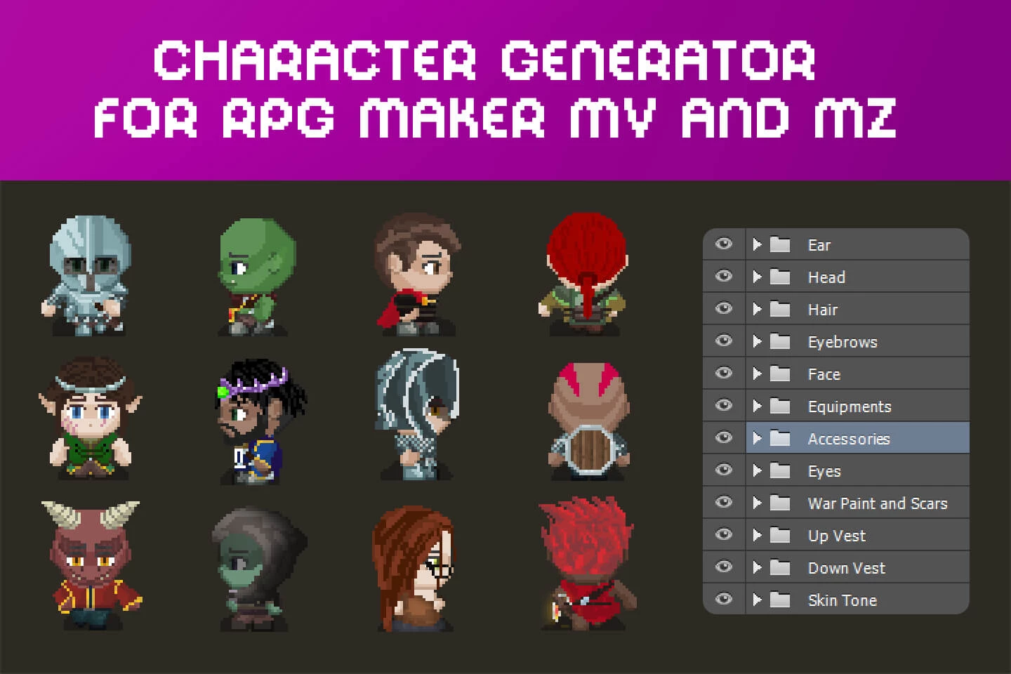 RPG Character Sprite Sheet Generator