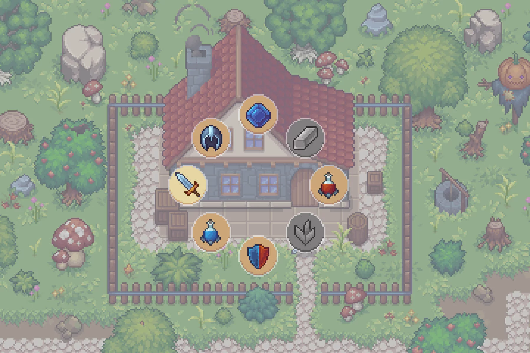Basic Pixel Art UI for RPG