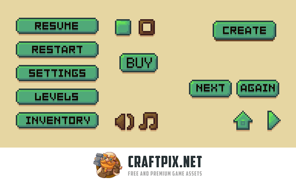 Basic Pixel Art UI for RPG