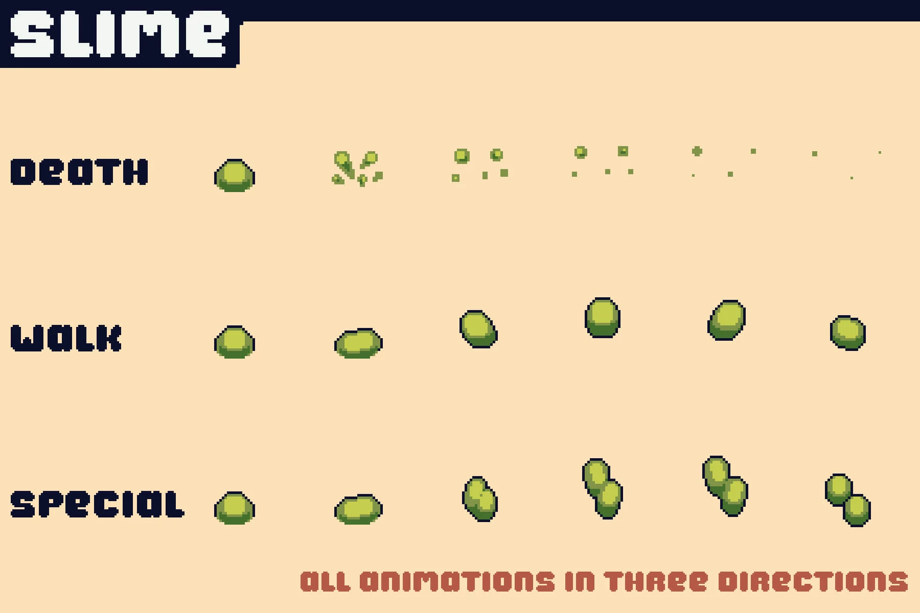 Field Enemies Pixel Art for Tower Defense
