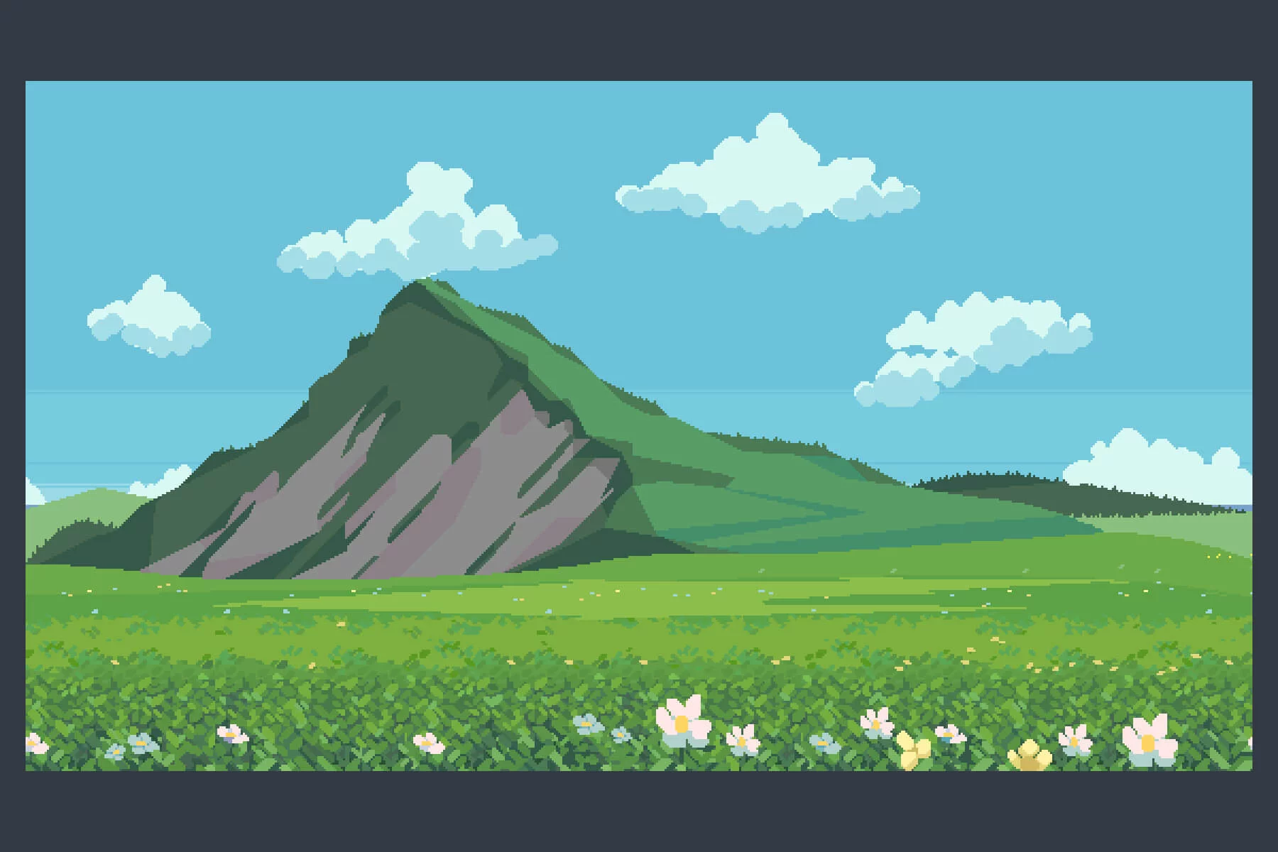 Summer Pixel Art Backgrounds