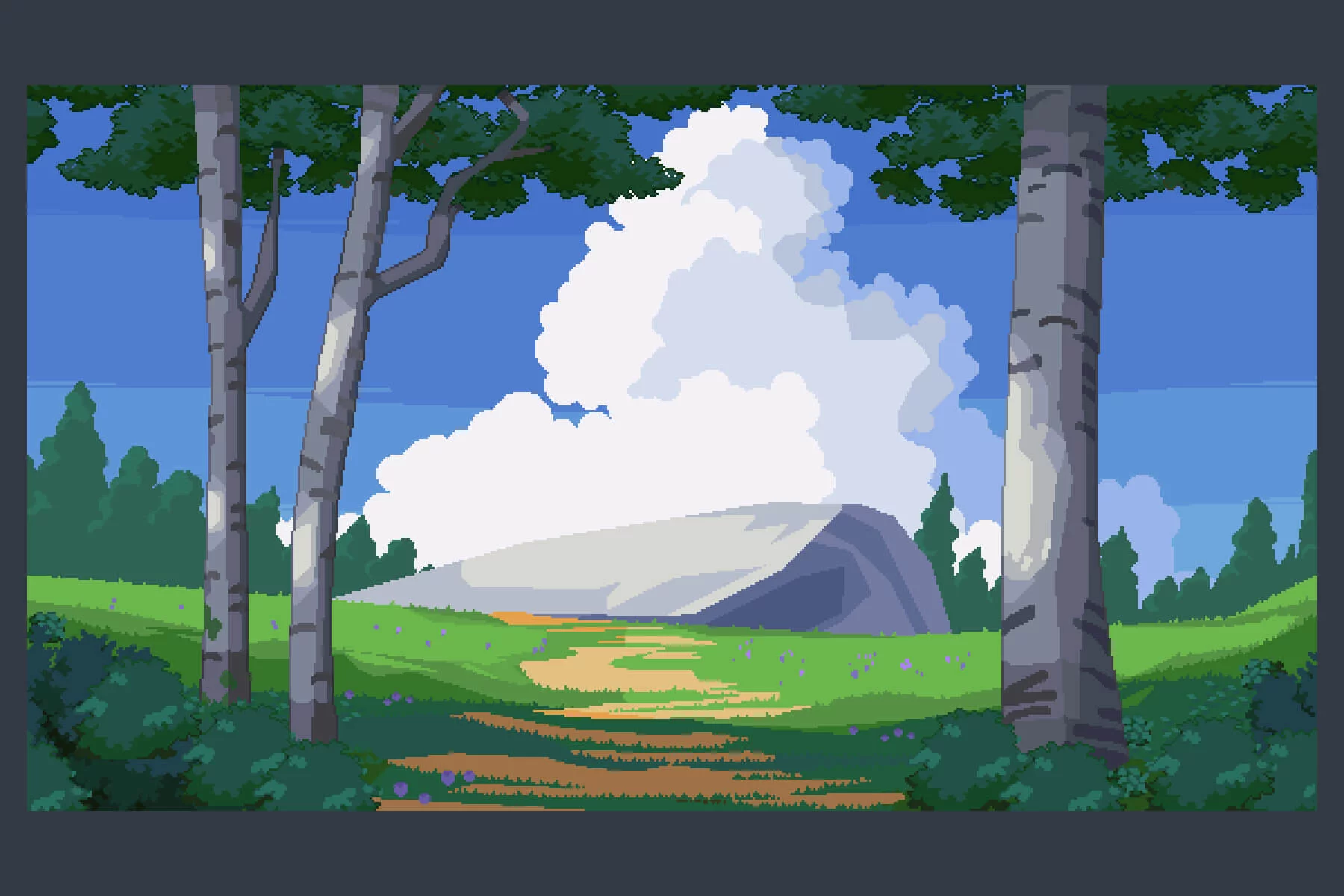 Summer Pixel Art Backgrounds