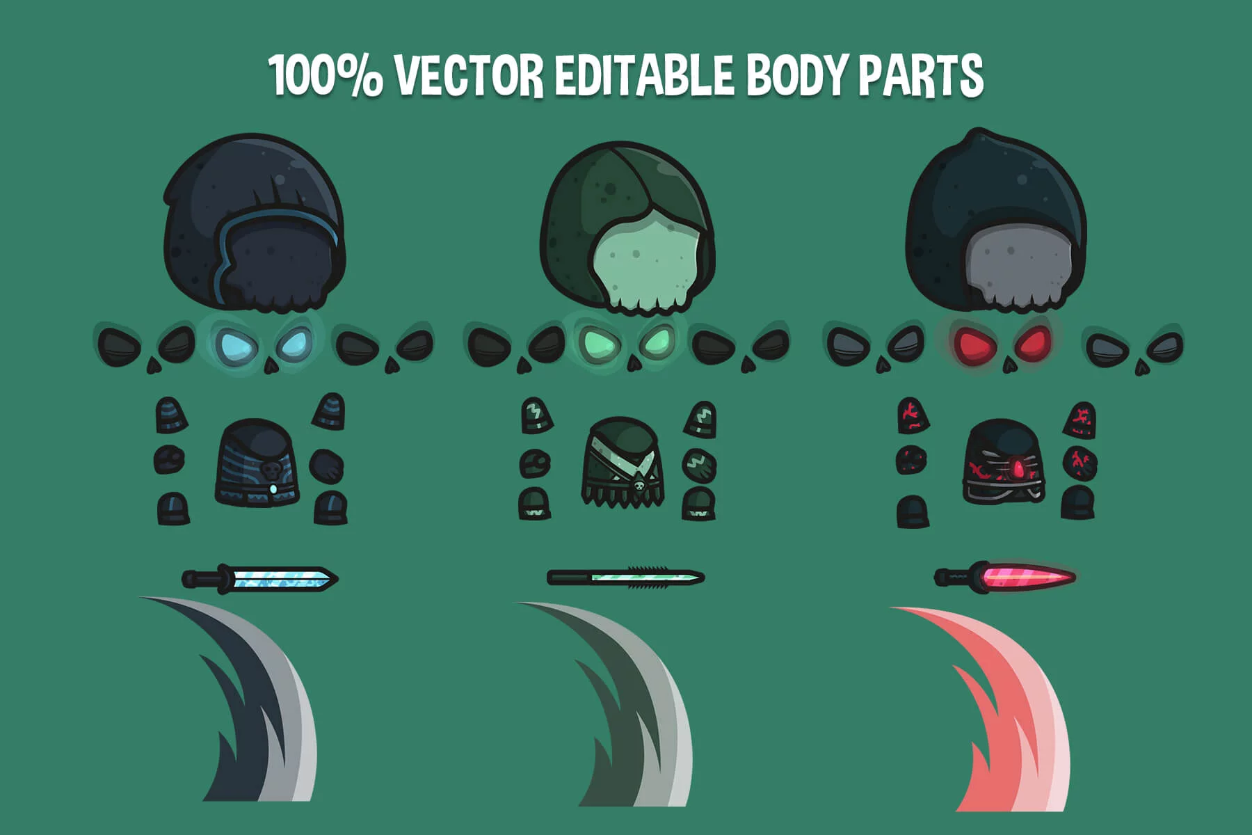 Chibi Skeleton Death Knight Character Sprites