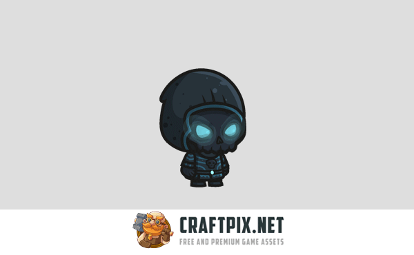 Chibi Skeleton Death Knight Character Sprites