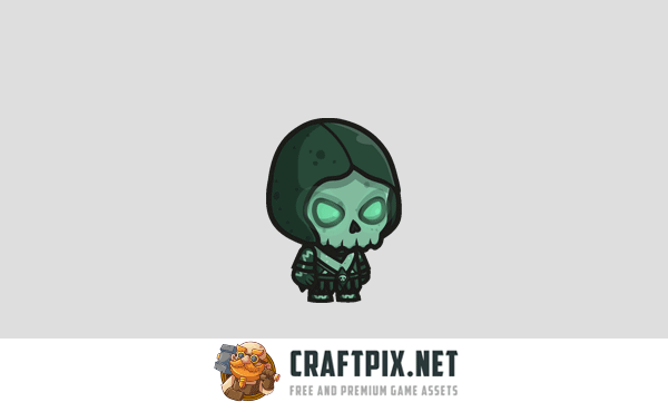 Chibi Skeleton Death Knight Character Sprites