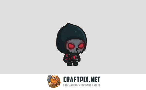 Chibi Skeleton Death Knight Character Sprites