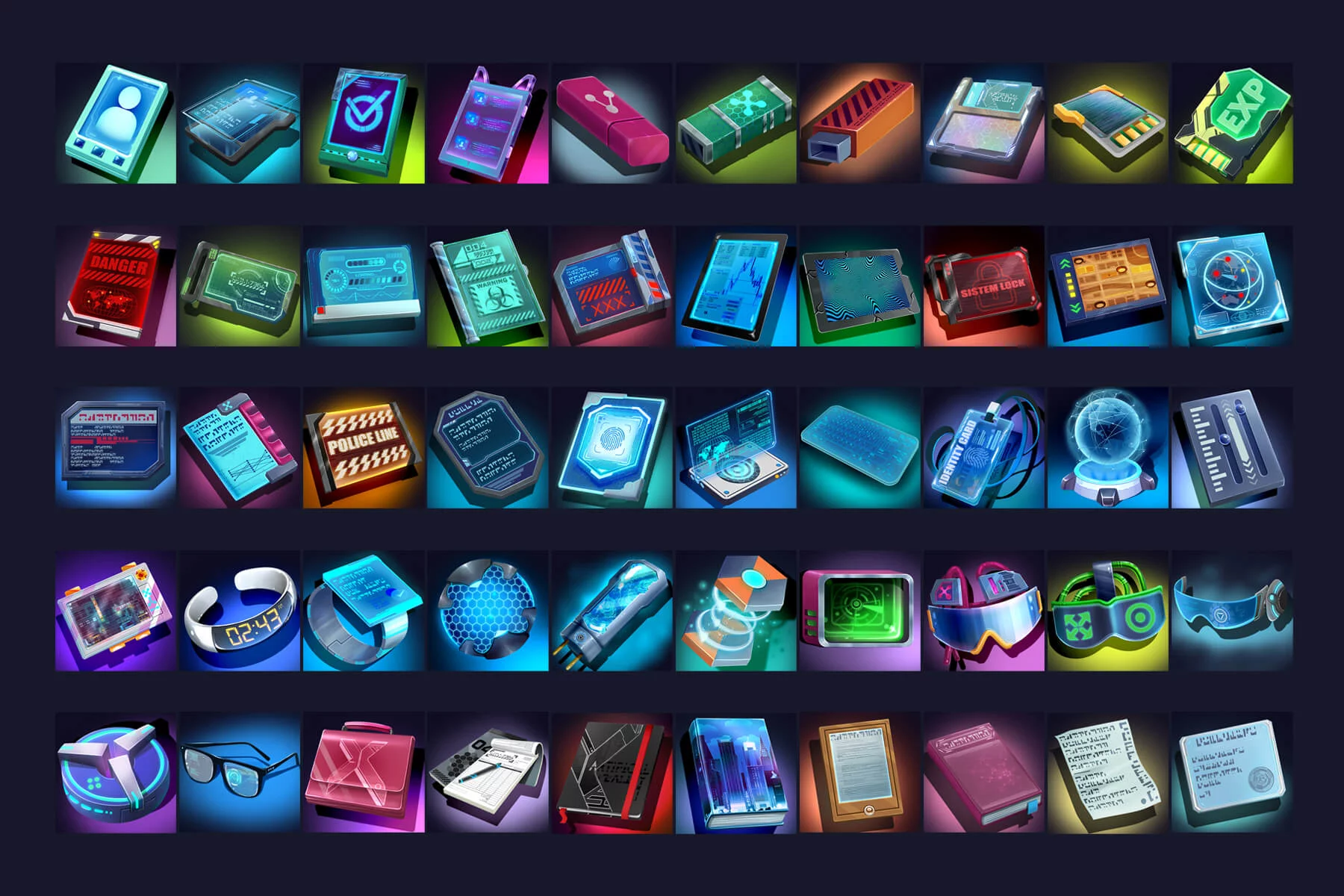 Cyberpunk Gadget Game 512×512 Icons