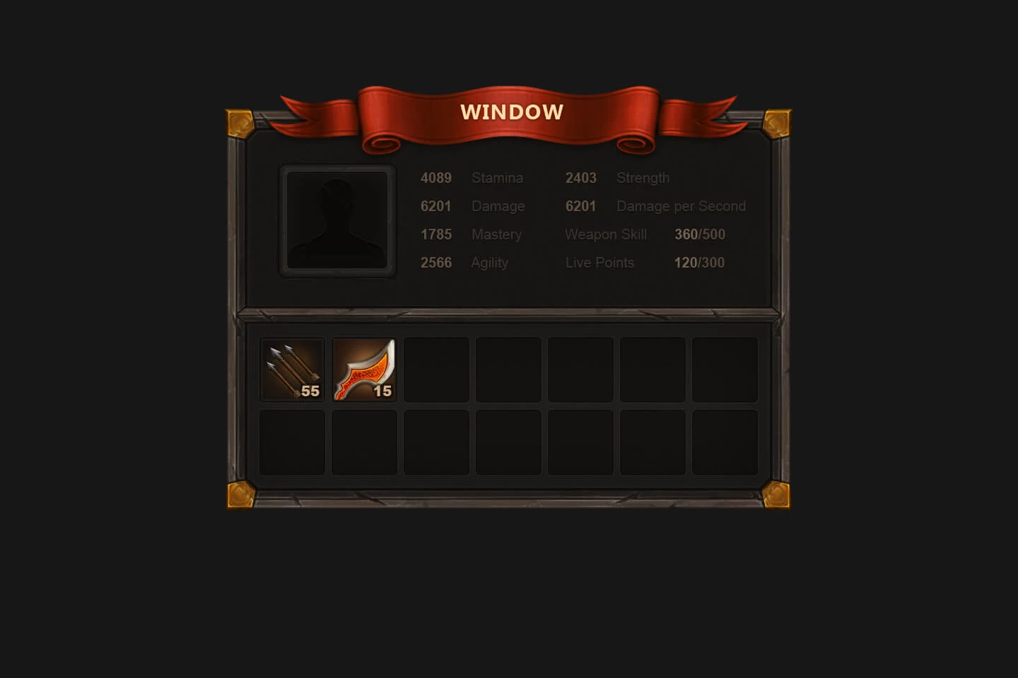 Mobile Fantasy Game Interface