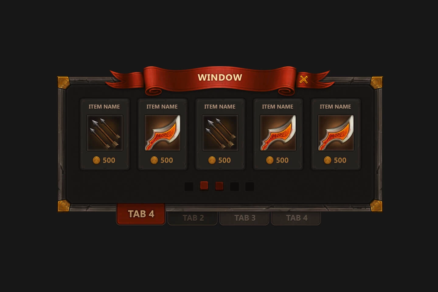Mobile Fantasy Game Interface