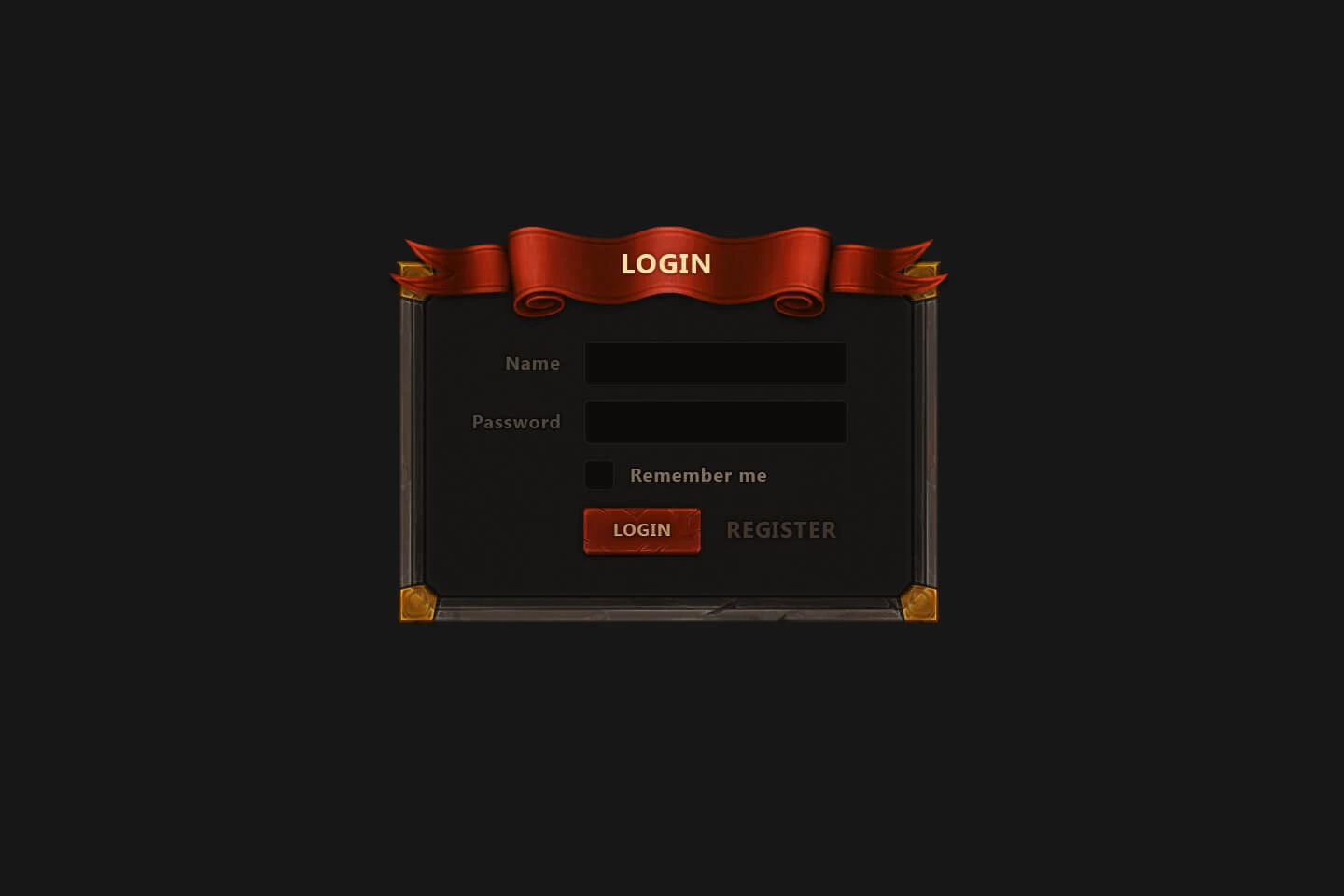Mobile Fantasy Game Interface