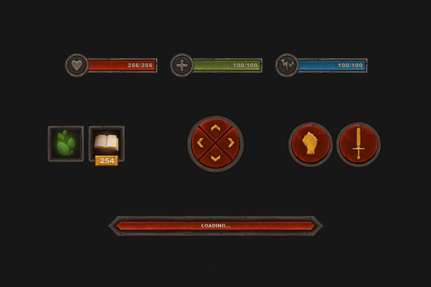Mobile Fantasy Game Interface
