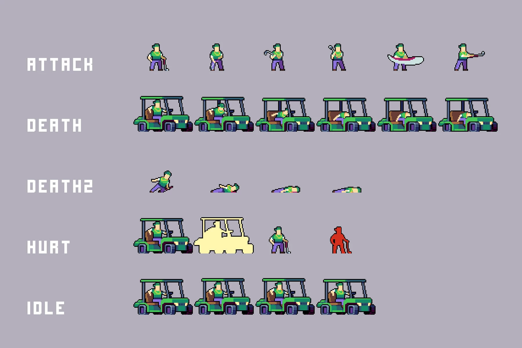 Bosses Pixel Art Sprite Sheet Pack