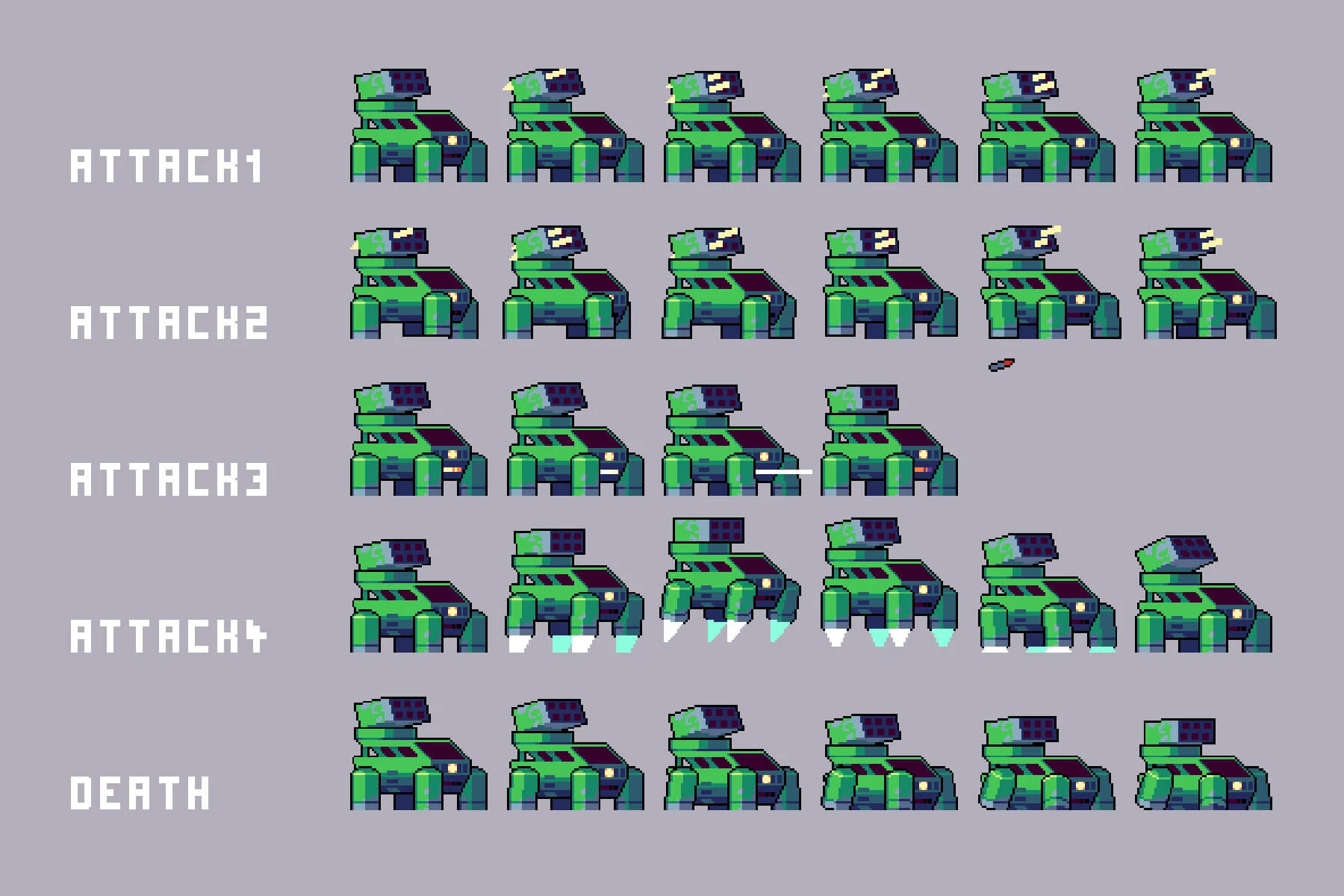 Bosses Pixel Art Sprite Sheet Pack