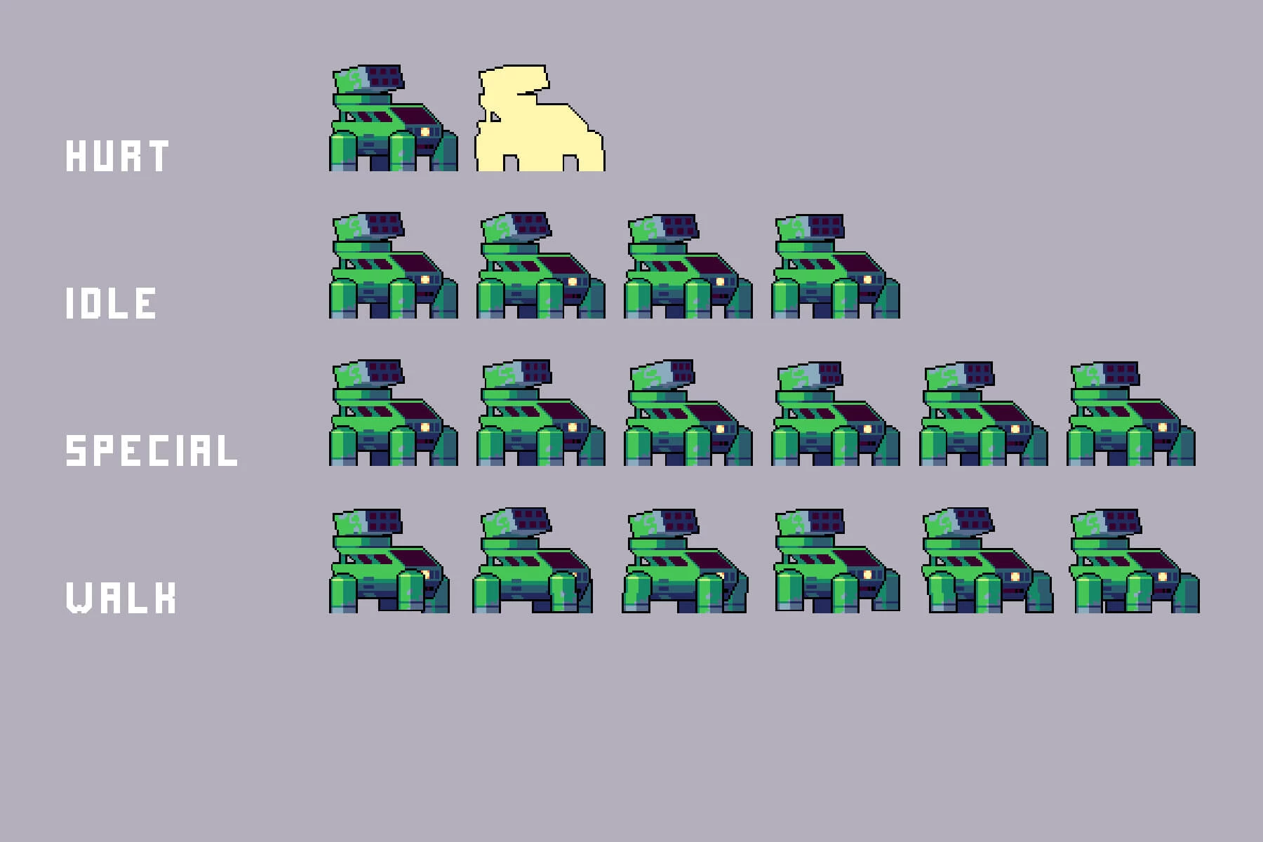 Bosses Pixel Art Sprite Sheet Pack