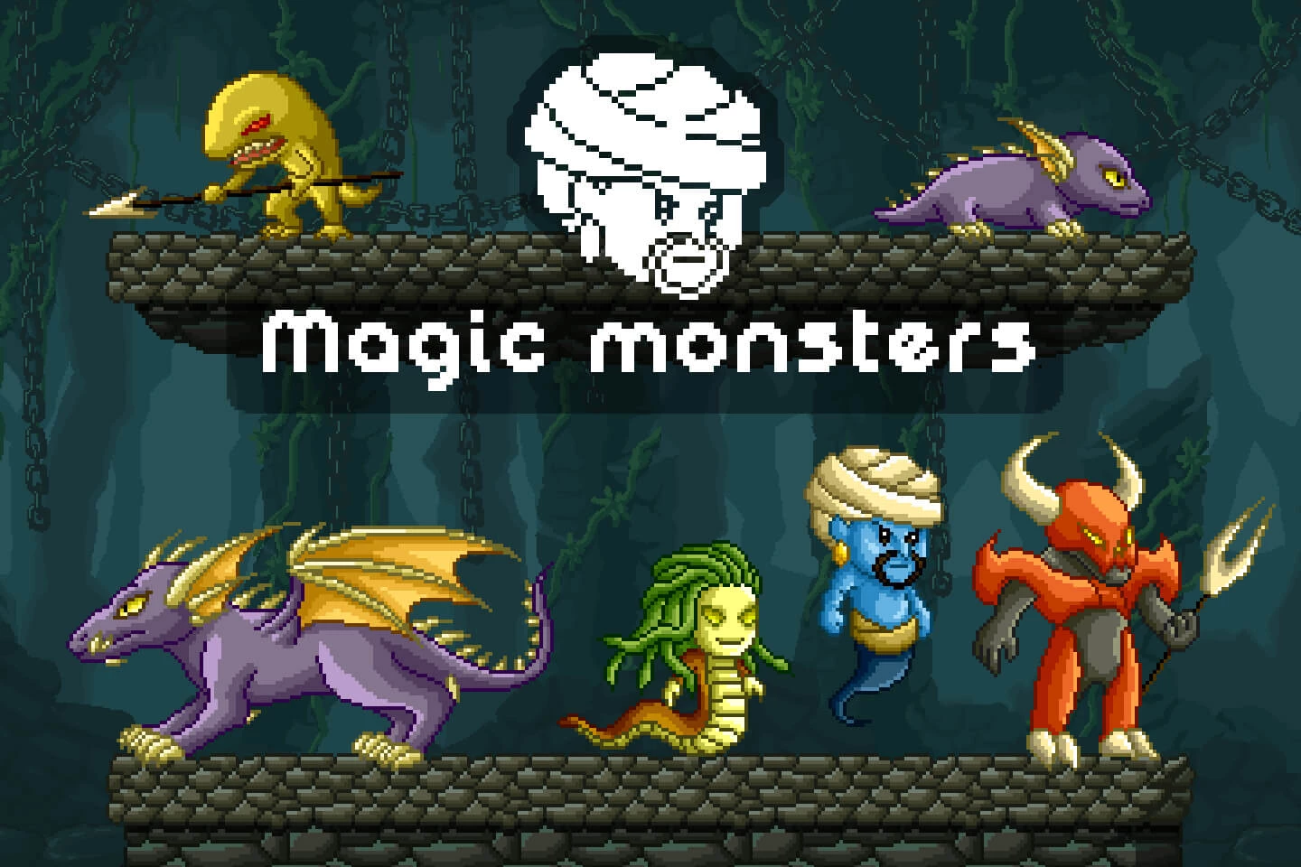 RPG Monster Sprites Pixel Art