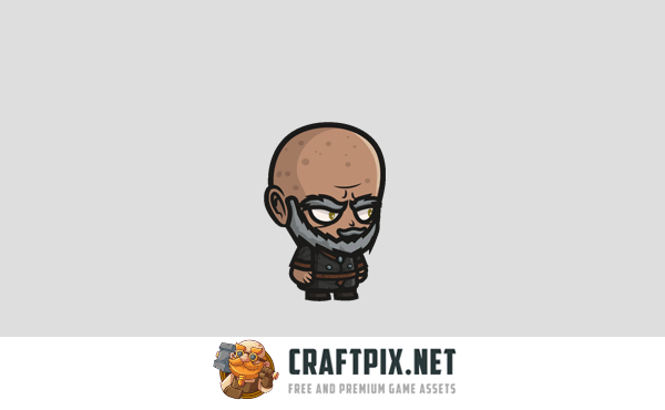 Old Hero Chibi Style Character Sprites