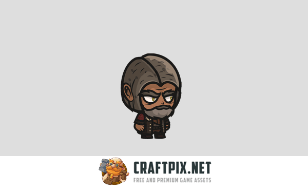 Old Hero Chibi Style Character Sprites