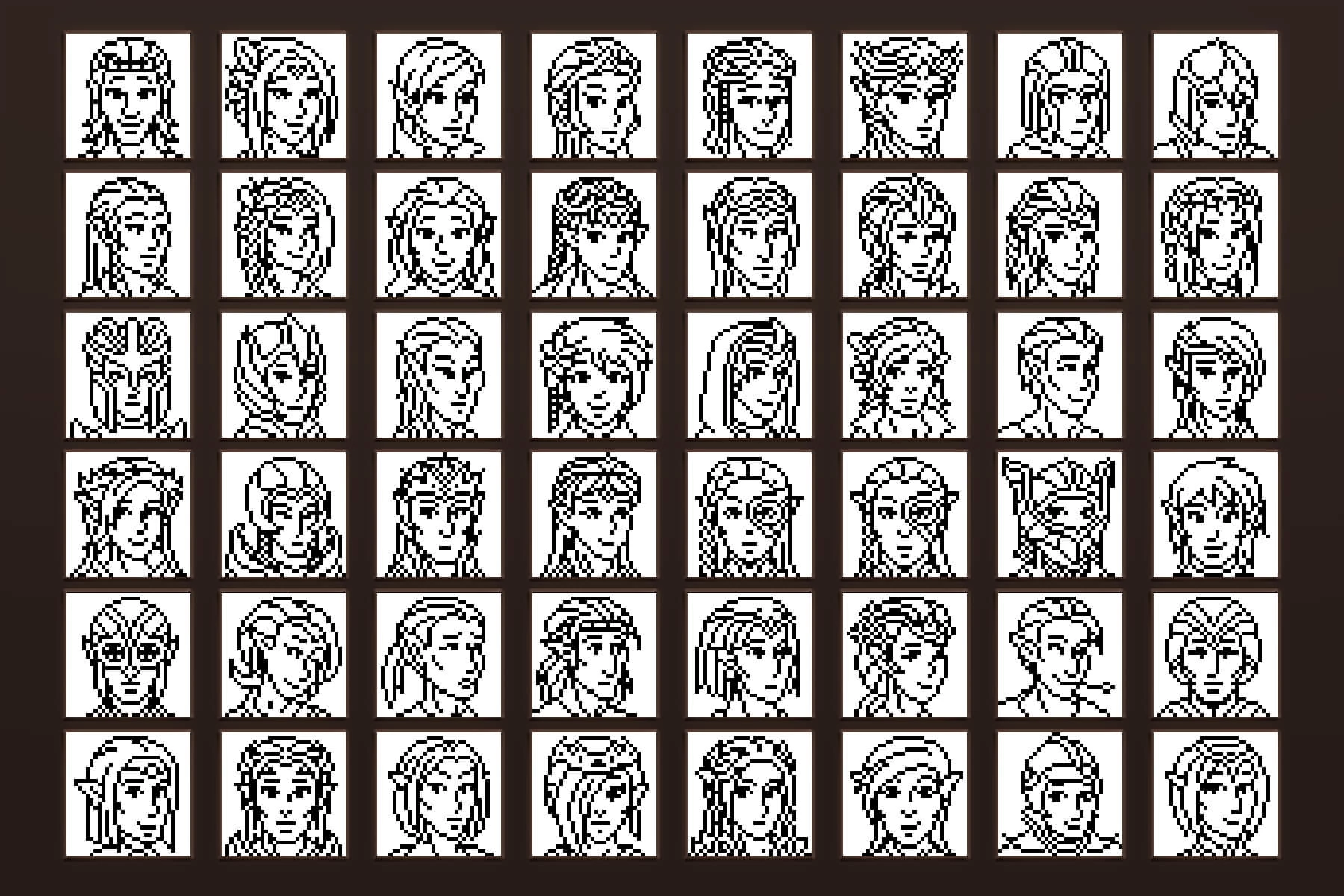 Elf Avatar Icons Pixel Art