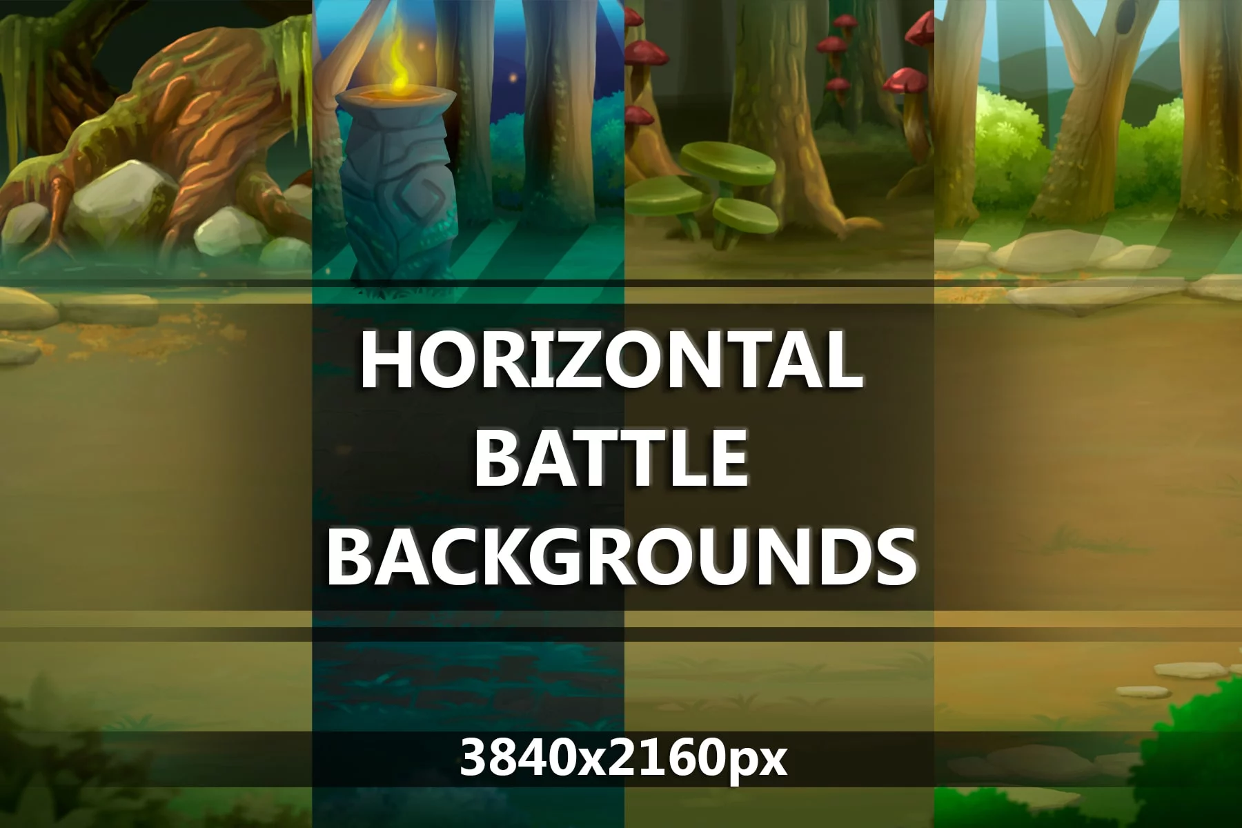 Fantasy Forest Battle Backgrounds