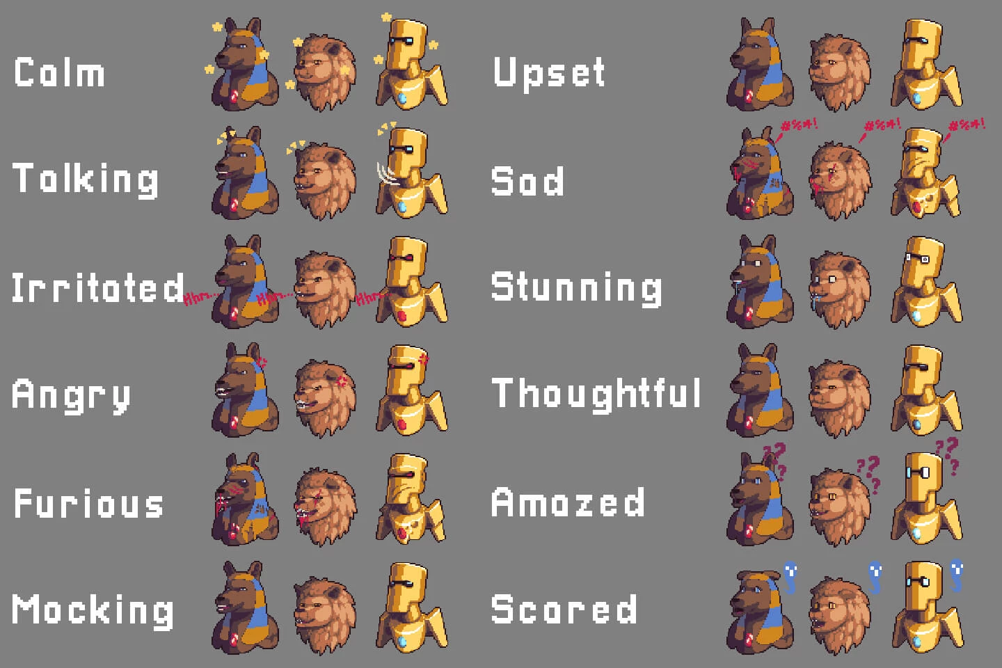 Monster Portraits Pixel Art