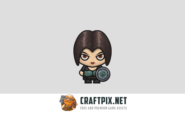 Woman Warrior 4-direction Sprites