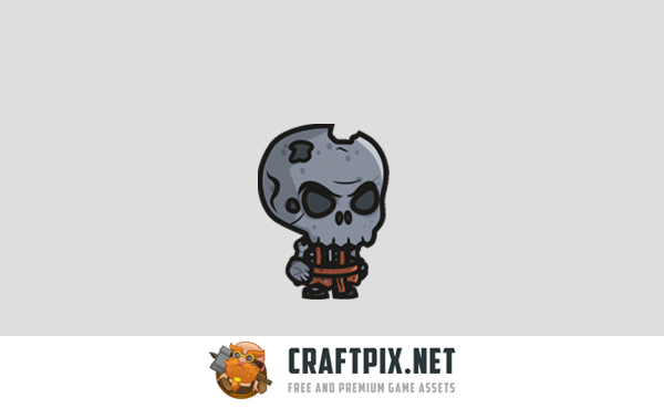 Skeleton Chibi 2D Game Sprites
