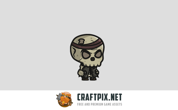 Skeleton Chibi 2D Game Sprites