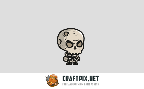 Skeleton Chibi 2D Game Sprites